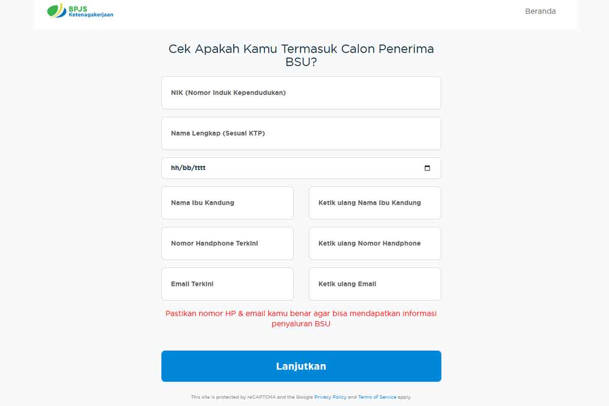 Cara Cek BSU Lewat Website BPJS Ketenagakerjaan
