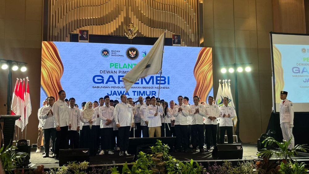 Prosesi pelantikan Gapembi Jawa Timur di Grand Mercure Malang Mirama, Kamis (9/4/2026). Foto: ist.
