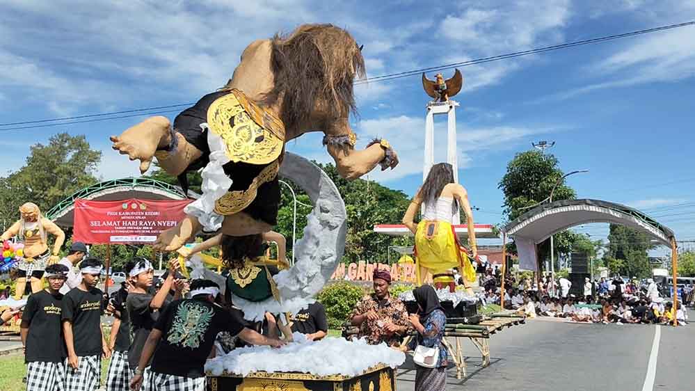Ogoh-ogoh yang siap diarak. (Ist)