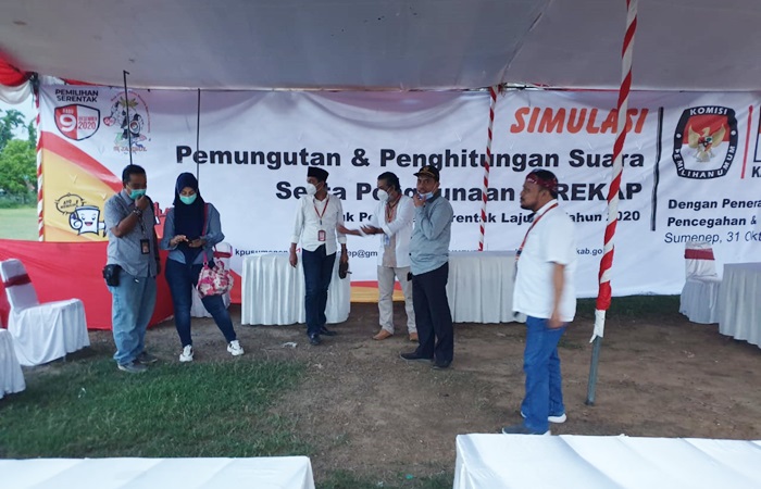 Jelang Pilkada 2020, KPU Sumenep Gelar Simulasi Pemungutan dan Penghitungan Suara