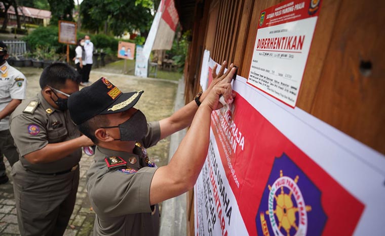 Langgar Aturan PPKM, Satpol PP Kota Madiun Tutup Sementara The Forest Cafe