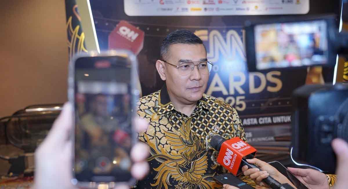 Wamen ATR/BPN saat memberi keterangan ke awak media.