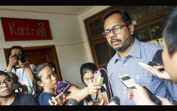 Haris Azhar memberikan keterangan seputar testimoni Freddy Budiman di Kantor KontraS