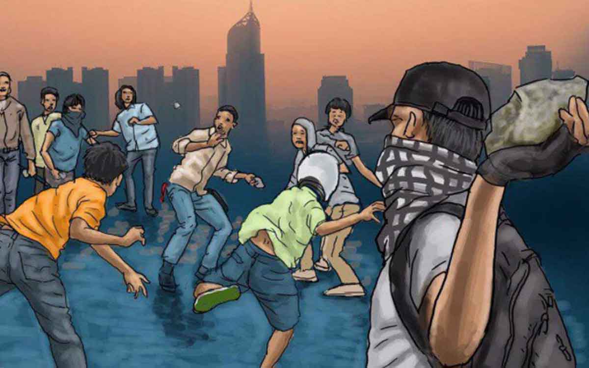 Konvoi Diduga Pesilat Resahkan Kota Delta, Seorang Pemuda Jadi Korban