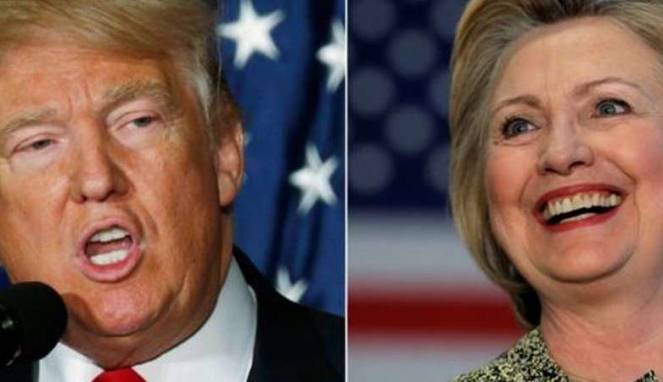 Persaingan sengit Donald Trump dan Hillary Clinton (reuters.com)/viva.co.id