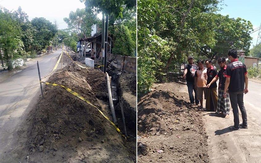 Dikeluhkan Warga, Proyek Galian Pipa di Kecamatan Rembang Disorot 