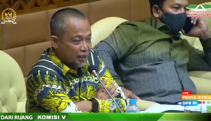 H. Syafiuddin saat hearing dengan Ditjen Cipta Karya di Gedung Komisi V DPR RI.