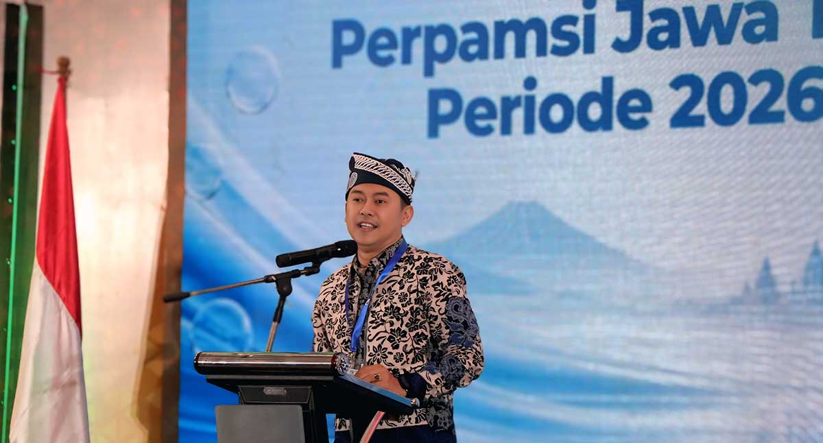 Dirut Tugu Tirta Malang saat memberi sambutan.