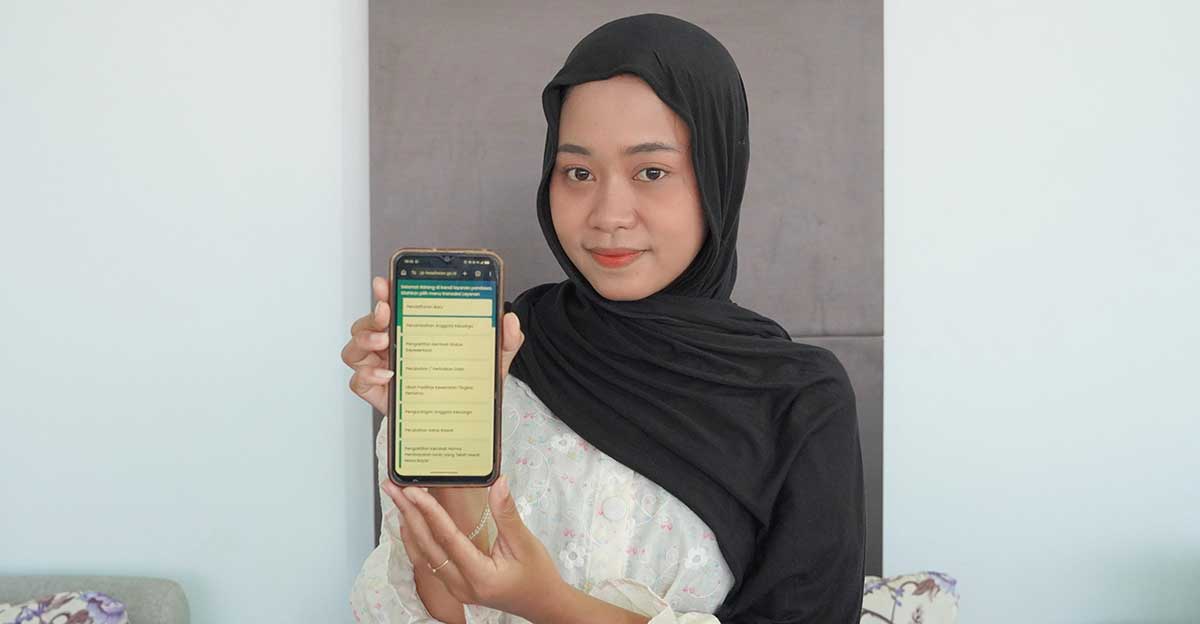 Shellvia Khansa Fadilla, peserta JKN yang mengaku terbantu dengan kehadiran Pandawa. Foto: Ist