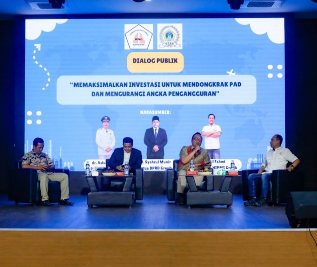 Tiga narsumber menyampaikan pandangan dan kebijakan yang telah dilakukan dalam  investasi, PAD dan Ketenagakerjaan. FOTO:ist.