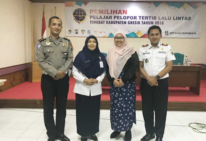 Tim juri penjaringan pelajar pelopor tertib berlalu lintas.