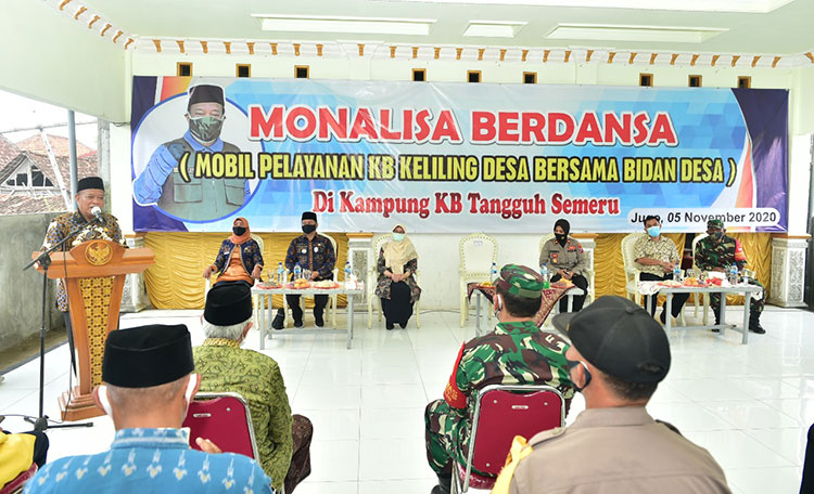 Bupati Fadeli saat sambutan. (foto: ist)