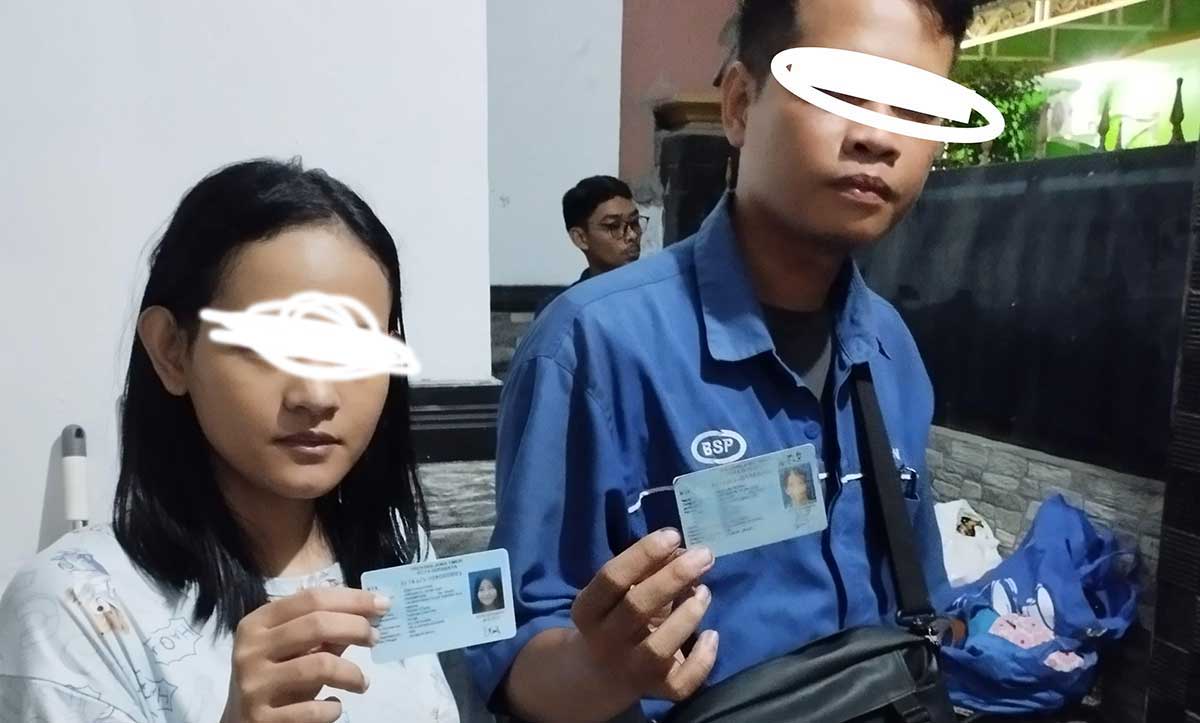 Pelaku penipuan sembako murah di Surabaya.