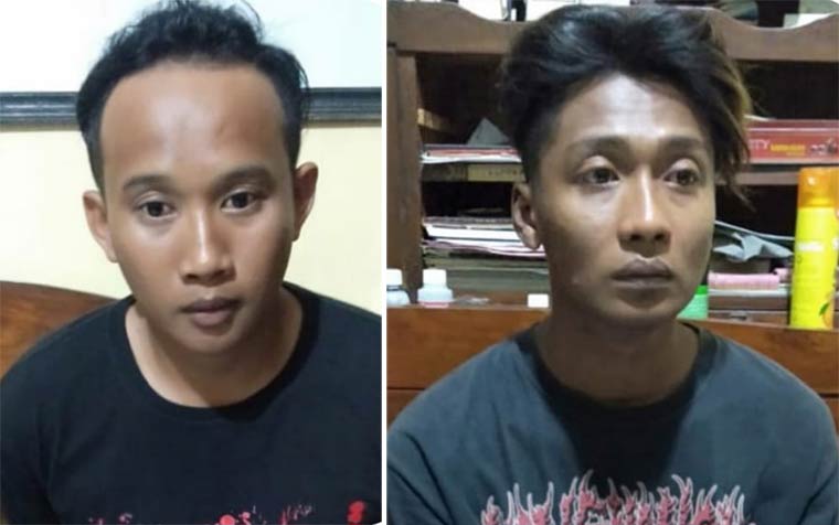 Tersangka Rizi dan Pujirianto.