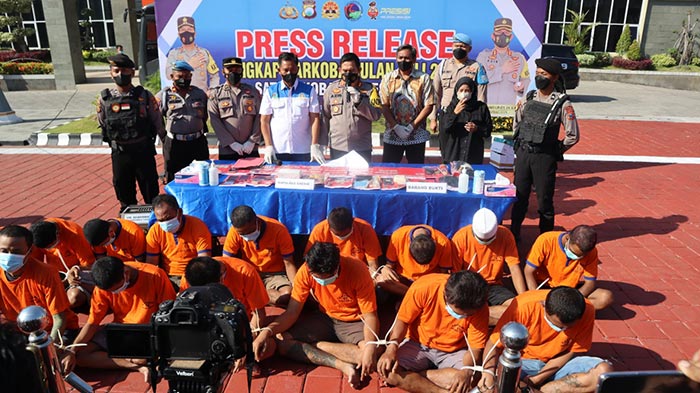 Juli 2022, Polres Gresik Bekuk 16 Tersangka Kasus Sabu