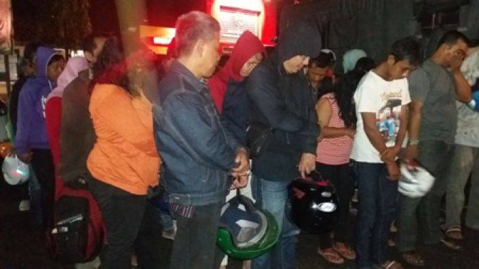 Hasil razia di Kenjeran Park Jumat malam (17/6). foto: ilustrasi