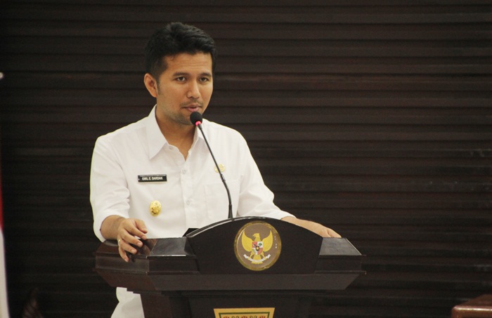 Wakil Gubernur Jatim Emil Elestianto Dardak Berikan Sambutan Pada Acara Pendampingan Komite Advokasi Daerah Anti Korupsi di Kantor Bappeda Prov Jatim.  foto: ist