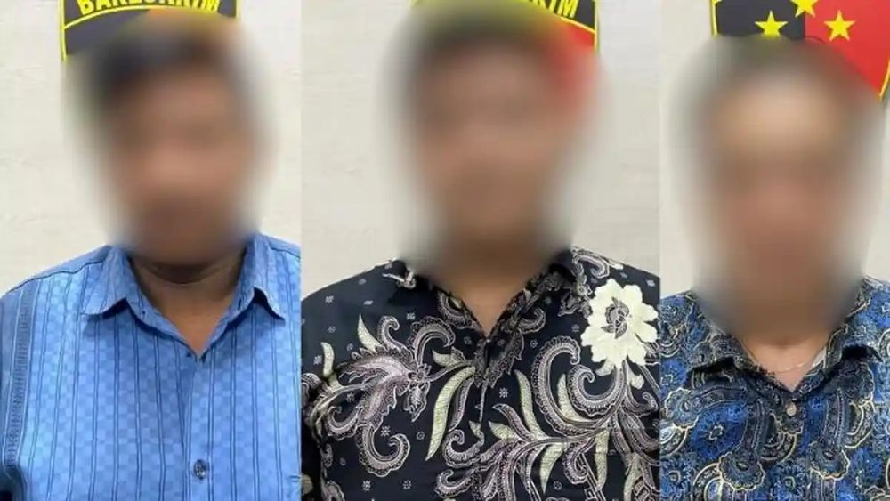 3 pelaku pengeroyokan dan penusukan yang diamankan Satreskrim Polres Gresik