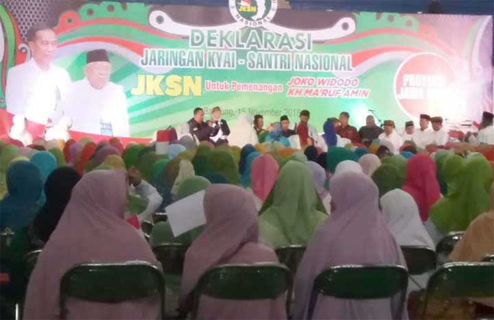 Suasana deklarasi dukungan Jokowi-Ma