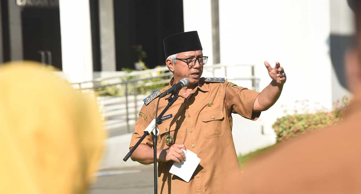 Wakil Wali Kota Kediri, Qowimuddin Thoha atau yang akrab disapa Gus Qowim, saat memberi sambutan. Foto: Ist