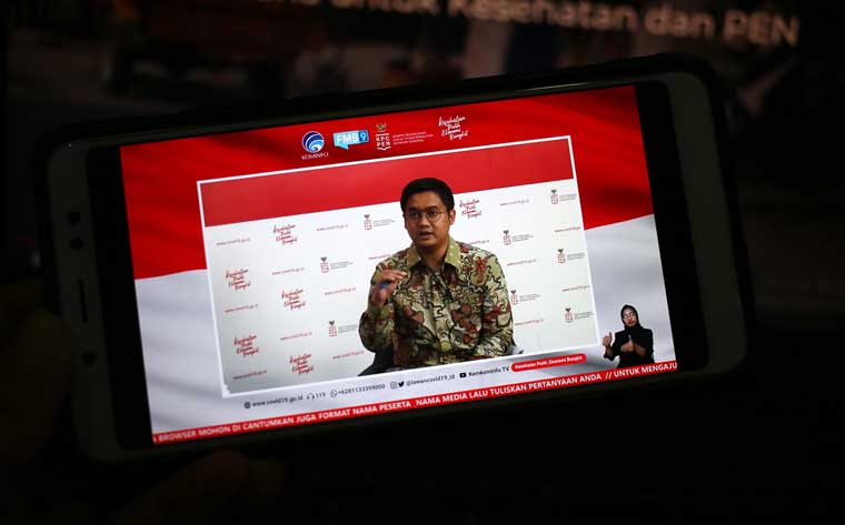 Reza Hafiz, Staf Khusus Kementerian Ketenagakerjaan dalam dialog "Sudah Sampai Mana Implementasi BSU Tahap 2?" di Jakarta, Kamis, 10 Desember 2020. foto: DOK. KPCPEN