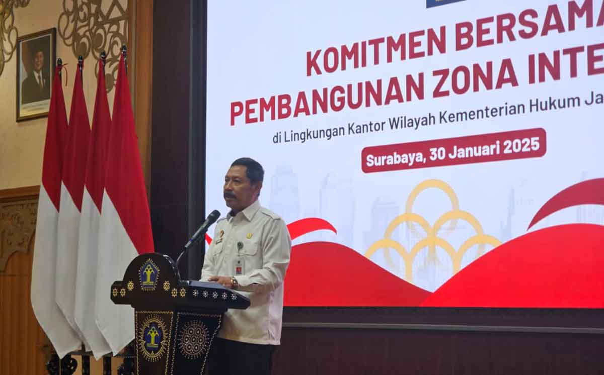 Kanwil Kemenkum Jatim Canangkan Pembangunan Zona Integritas 2025