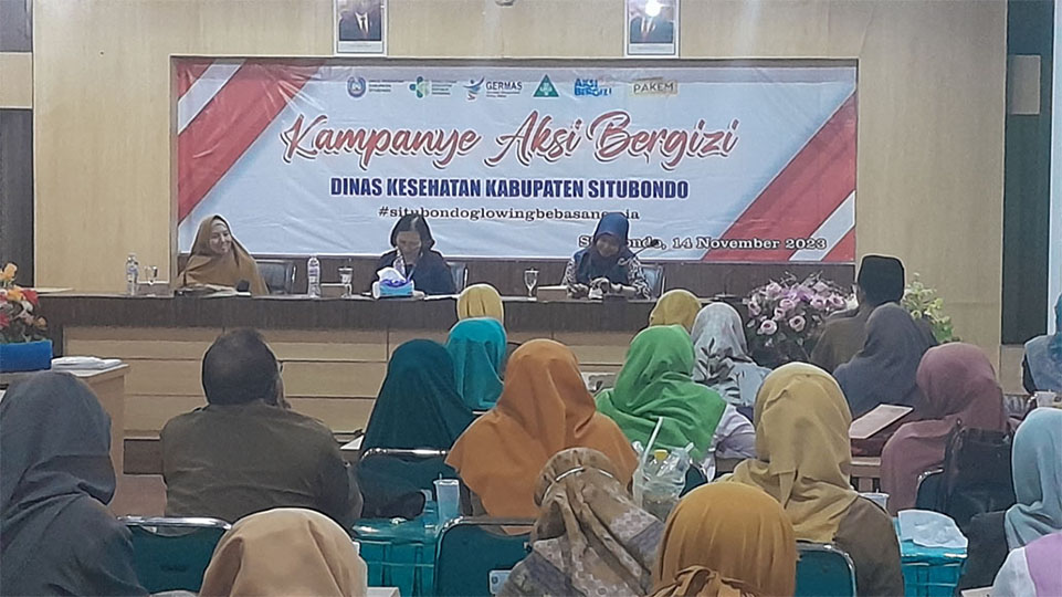 Suasana diskusi kegiatan kampanye aksi bergizi untuk lingkungan pendidikan SMP dan SMA sederajat.