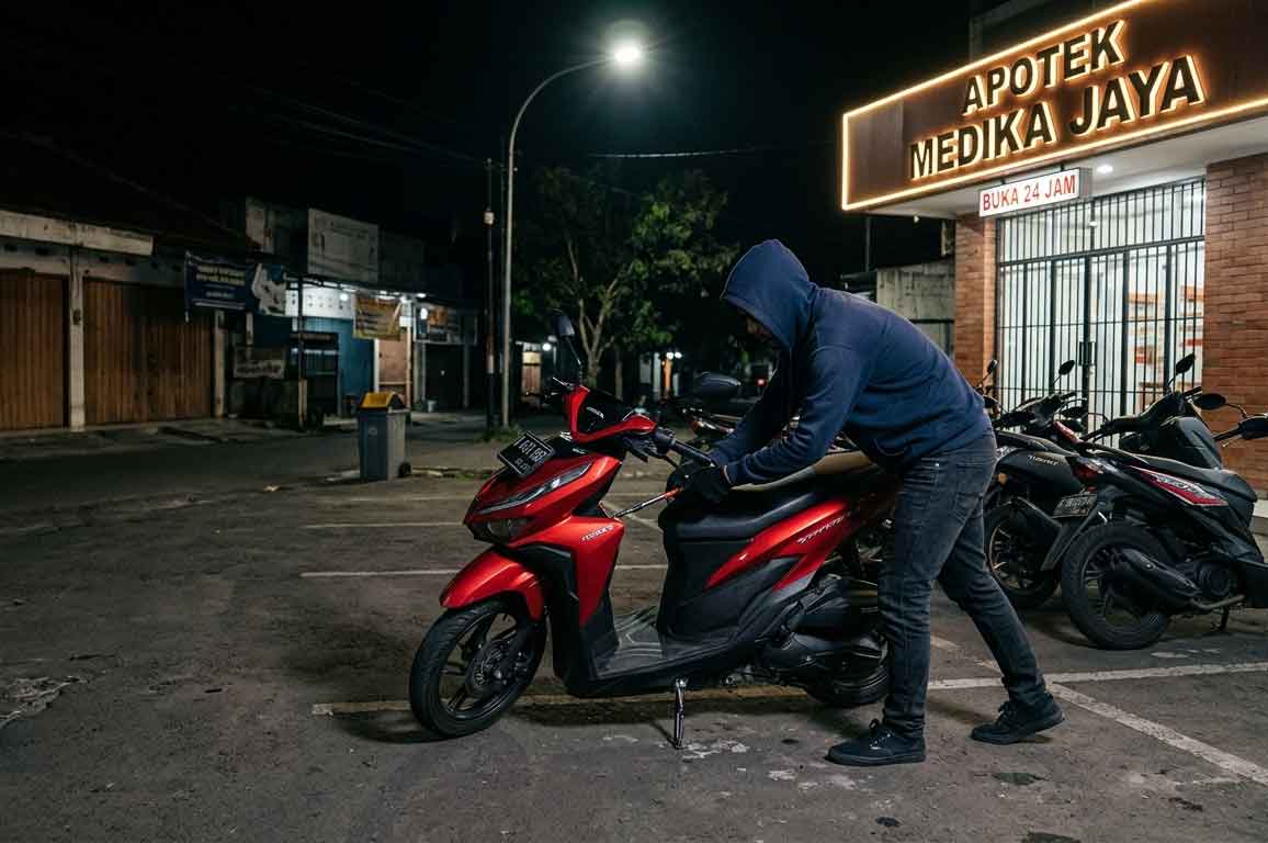 Lalai Tak Kunci Ganda, Motor Mahasiswi Magang di Malang Raib