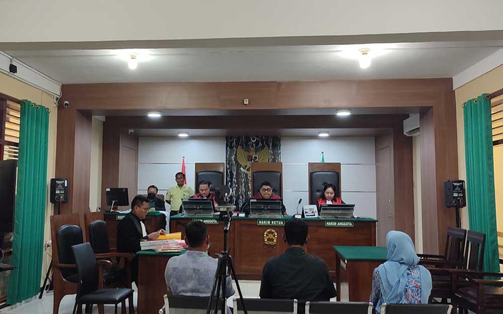 Sidang perkara penyelundupan pupuk subsidi di PN Tuban.