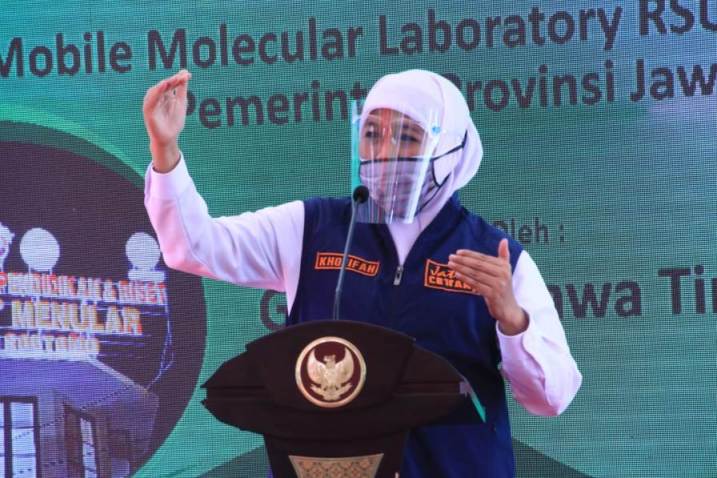 Mutasi Virus Corona B117 Masuk Indonesia, Gubernur Khofifah Minta Warga Jatim Tenang tapi Waspada