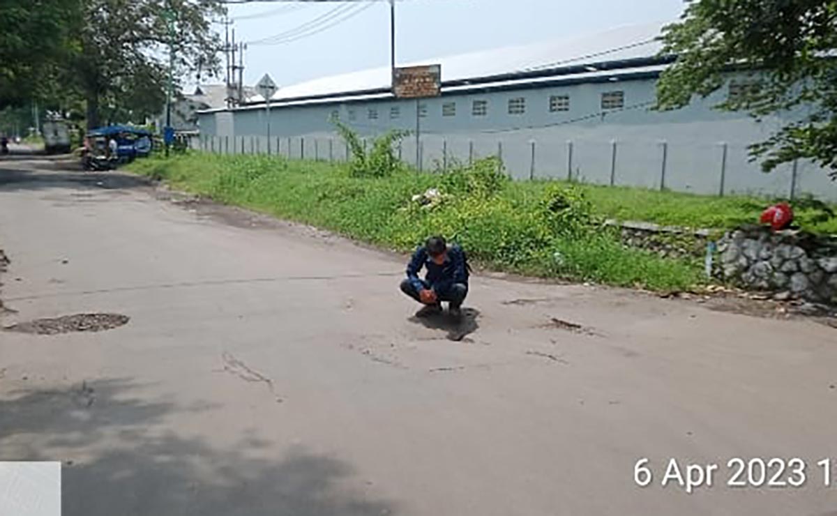 Gorong-gorong di Pertigaan Talun Desa Gununggangsir, Kecamatan Beji.