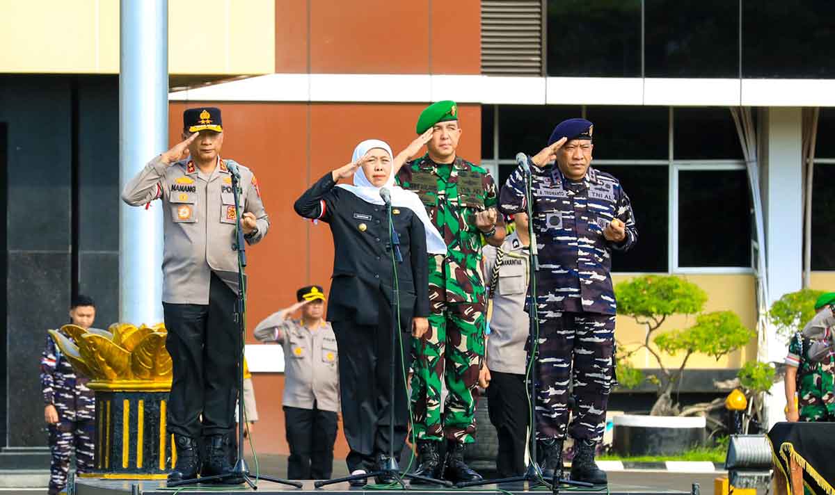 Pimpin Apel dan Doa Bersama, Gubernur Khofifah Teguhkan Komitmen Jaga Kamtibmas Kondusif