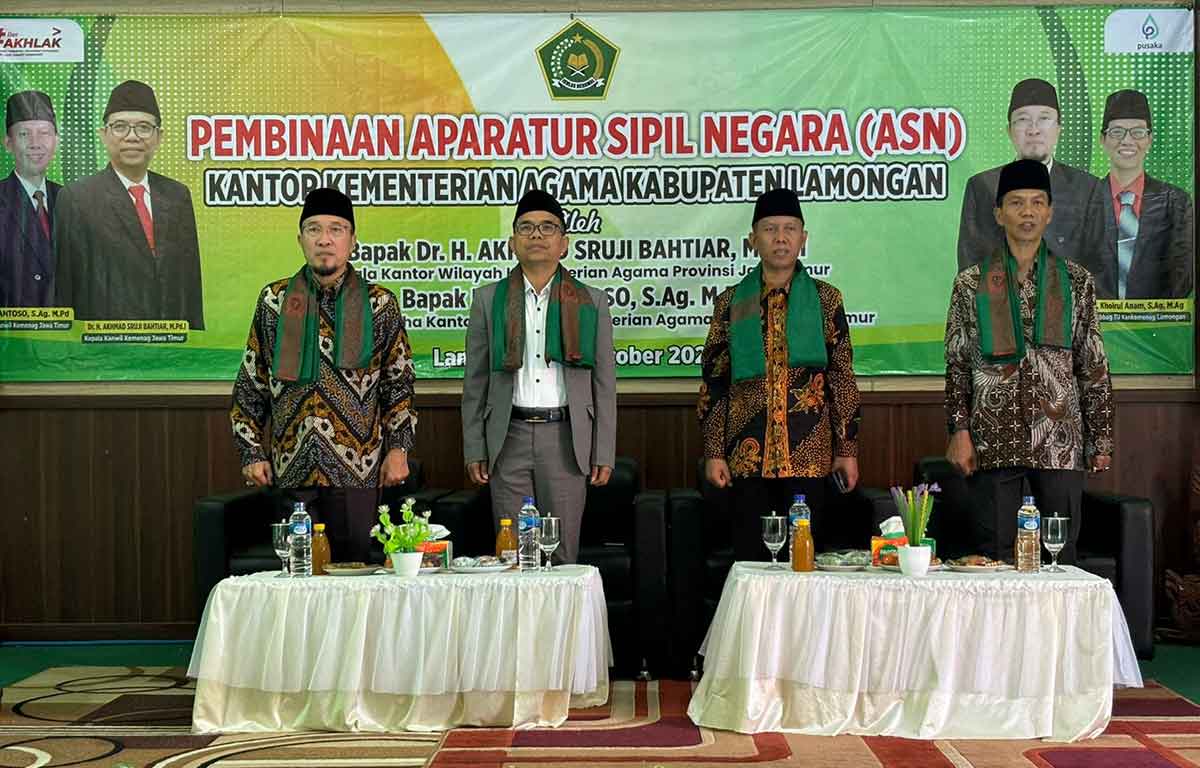 Pembinaan ASN yang dilakukan Kanwil Kemenag Jatim di Lamongan.