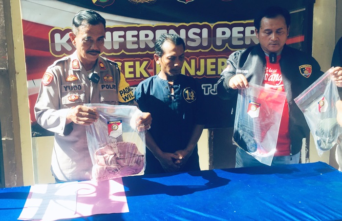 Pelaku percobaan pemerkosaan usai ditangkap petugas Polsek Kenjeran.