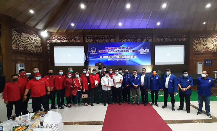 Pilbup Blitar 2020, Nasdem Resmi Koalisi dengan PDIP Usung Calon Petahana
