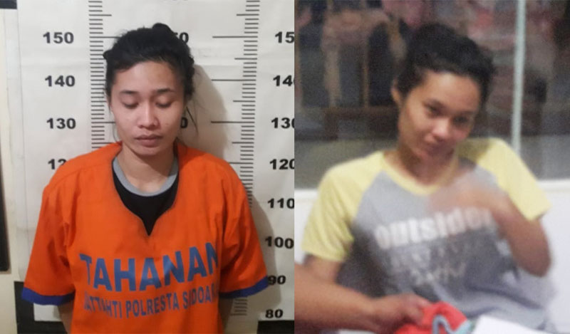 Fia Restika (28), kurir sabu yang diamankan Satresnarkoba Polresta Sidoarjo.