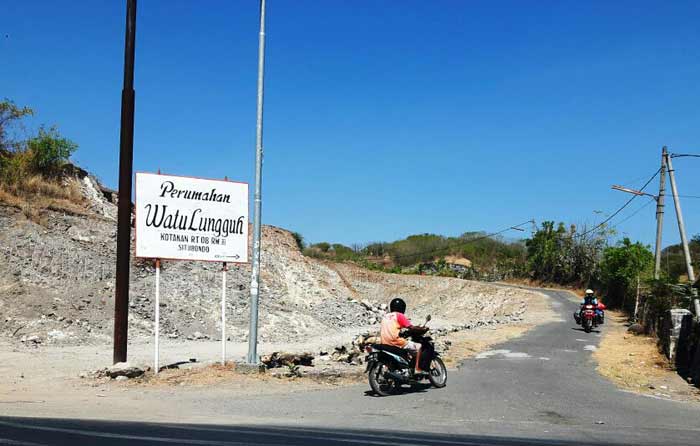 Lahan tambang Watu Lungguh yang diduga mengguganakan IUP OP palsu.