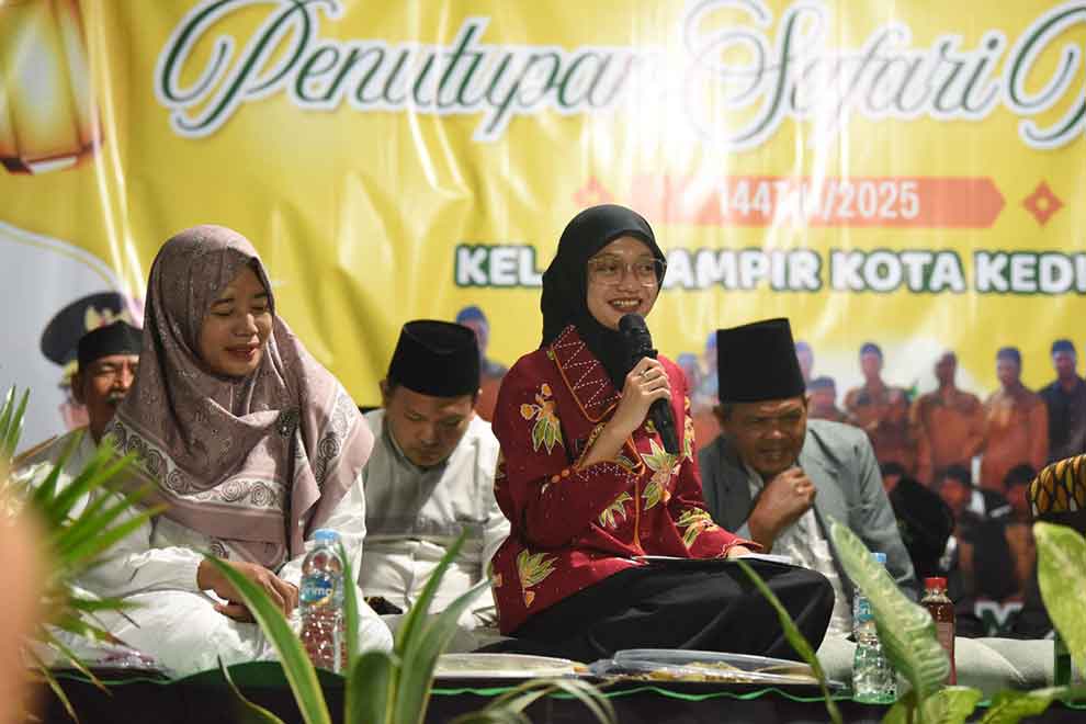 Wali Kota Kediri Vinanda Prameswati saat memberi sambutan. (Ist)