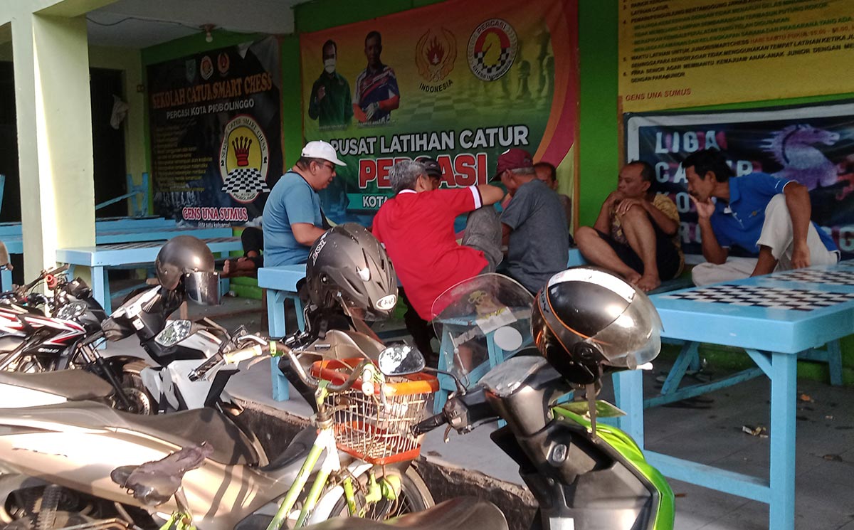 Salah satu sudut GOR Ahmad Yani yang menjadi lokasi latihan bermain catur.