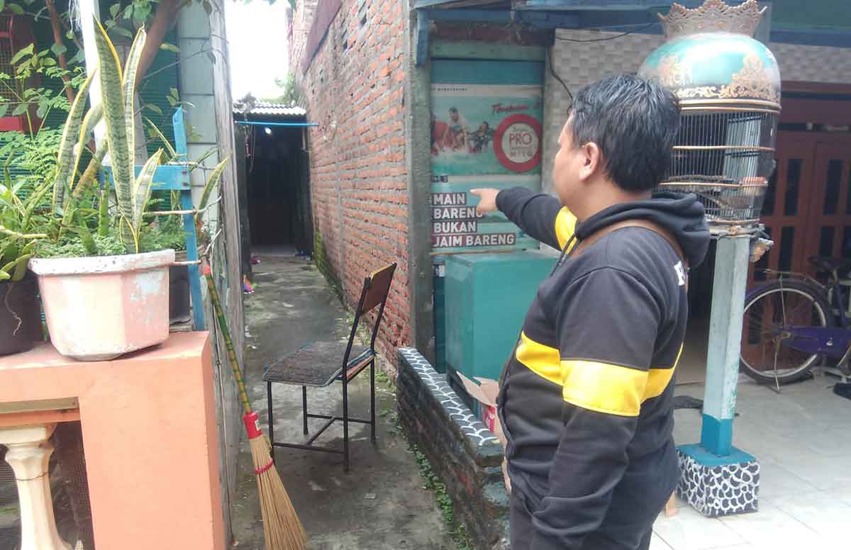 Lokasi pembacokan di Sidoarjo.