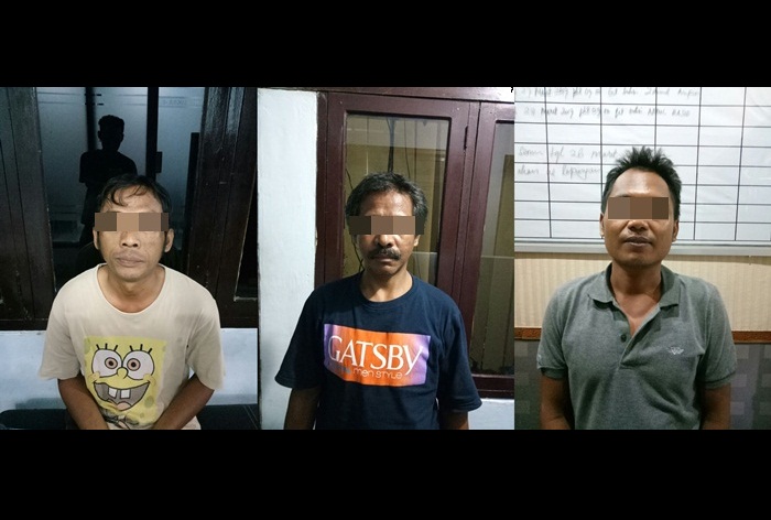 Para pelaku dan penadah yang berhasil diringkus petugas Polres Bangkalan.