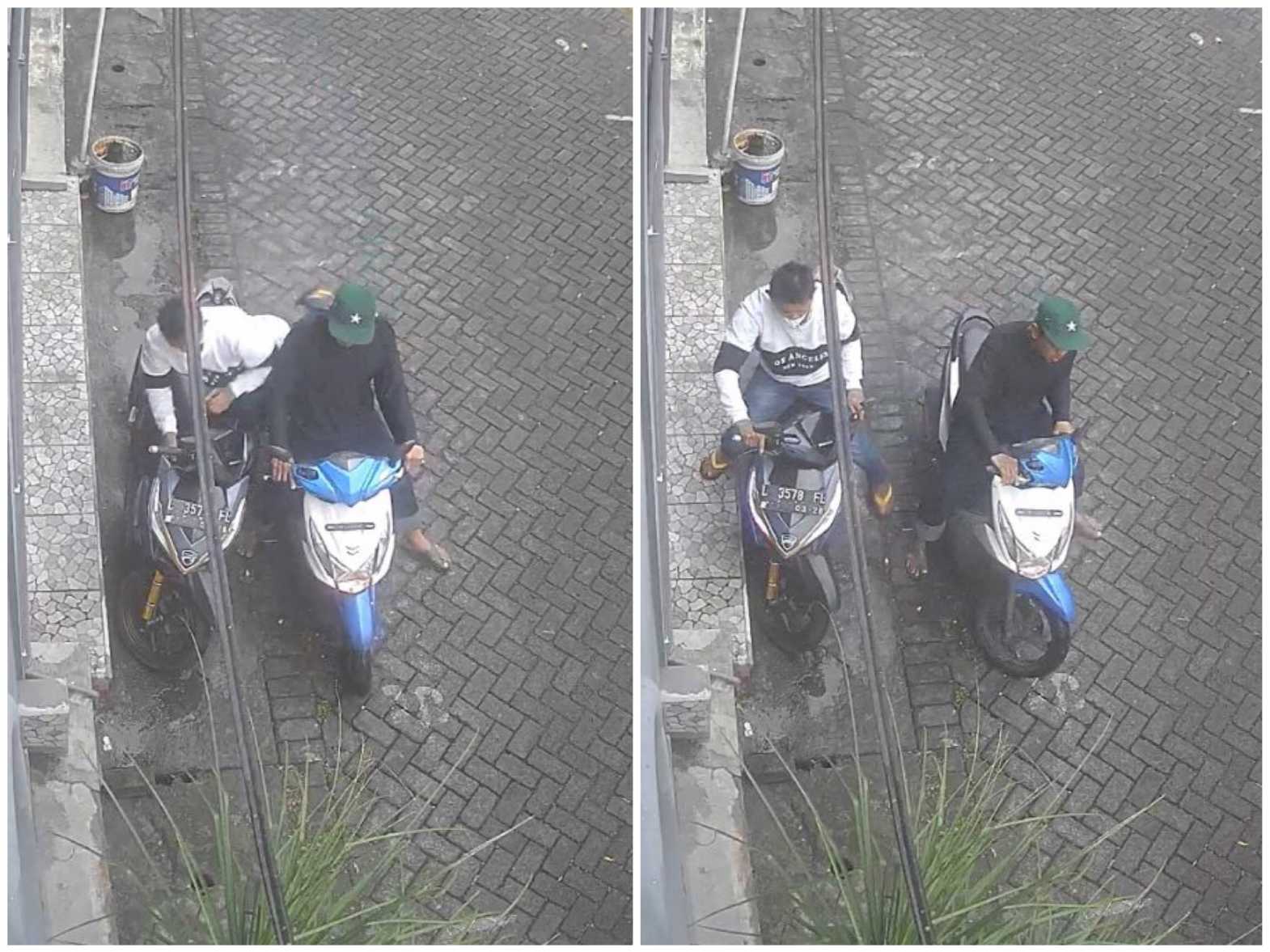 Tangkapan layar aksi curanmor di kawasan Simo Margorejo