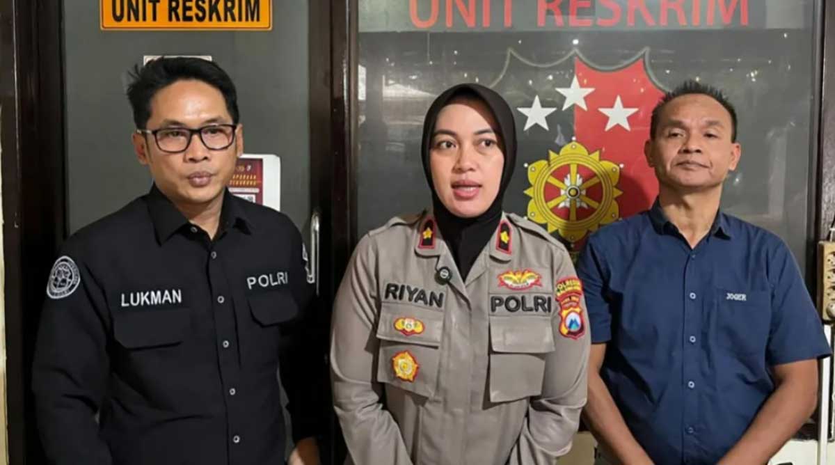 Konferensi pers terkait kasus curanmor atau pencurian kendaraan bermotor di Mapolsek Sukun, Kota Malang.