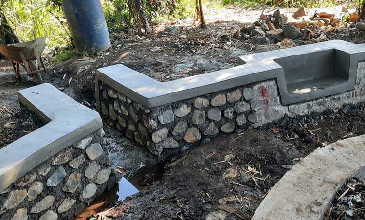 Jaringan irigasi di Jalan Beji Kecamatan Grati yang dibangun dari DAK 2020.