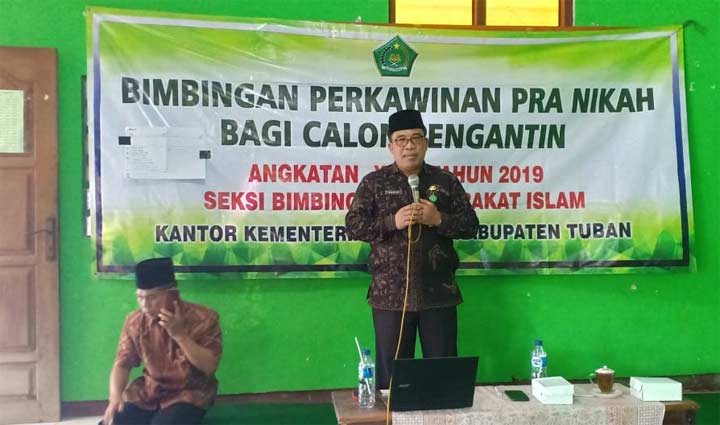 Kepala Kemenag Tuban, Sahid saat menyampaikan paparan.