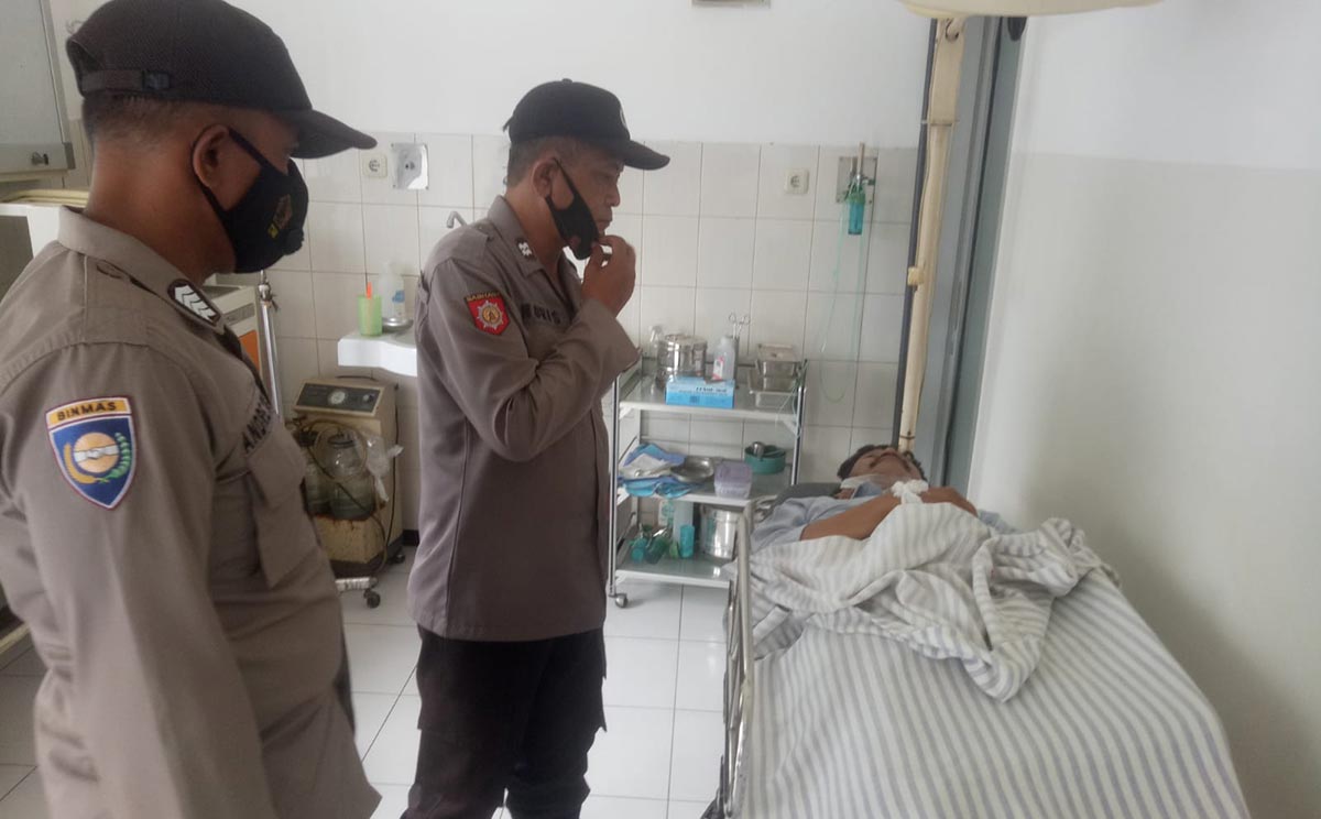 Jenazah ES saat berada di Klinik Kartika Desa Minggiran Kecamatan Papar. Foto: Ist.