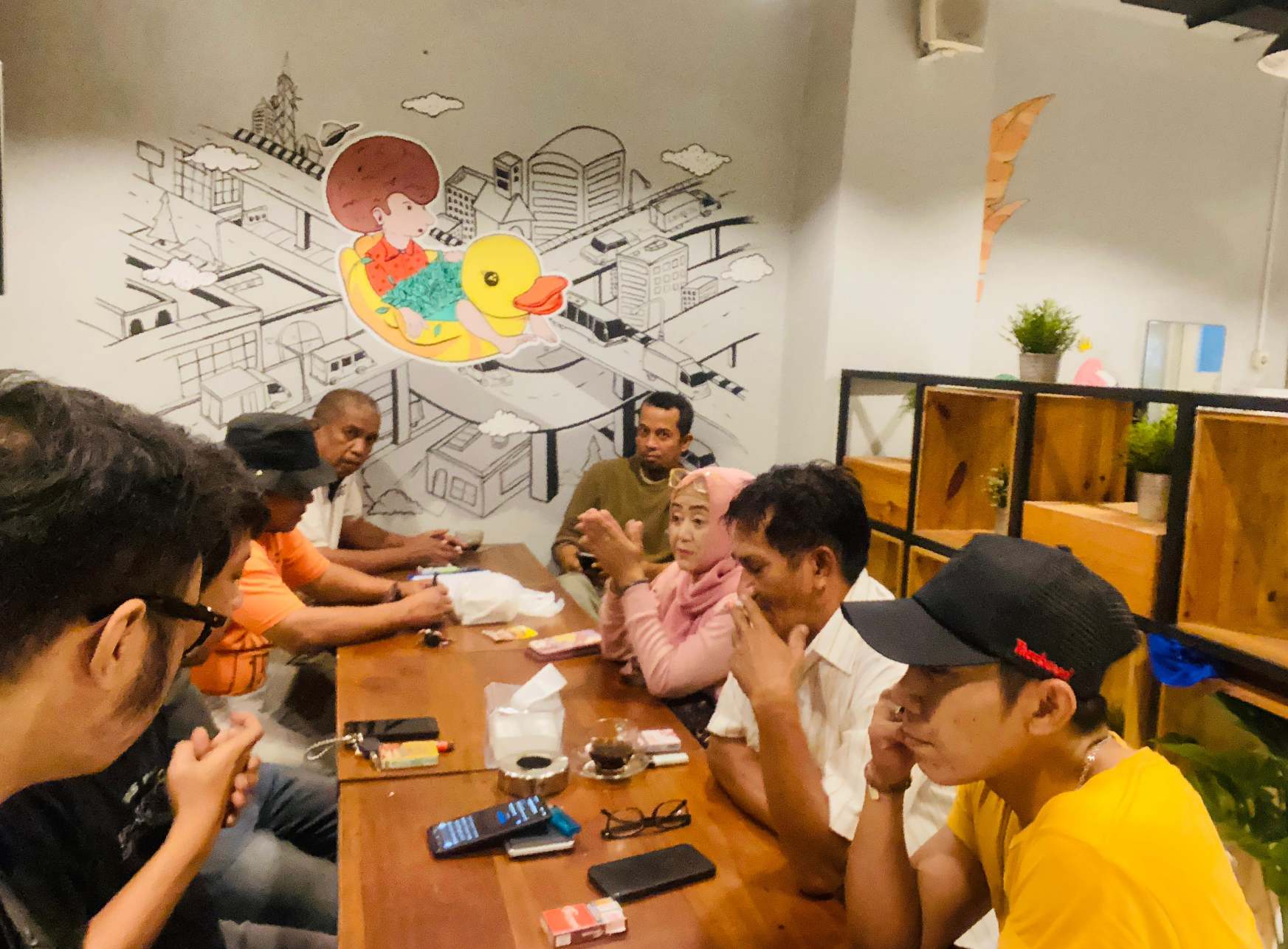 Rapat yang berlangsung di penginapan Arimbi Cipta Menanggal 