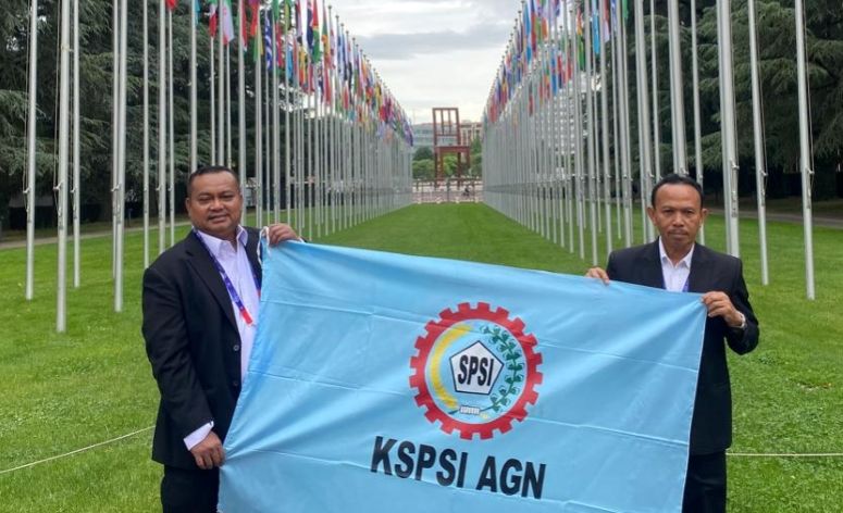William Yani Wea dan Tonny Pangaribuan delegasi KSPSI ATUC yang dipimpin Andi Gani Nena Wea