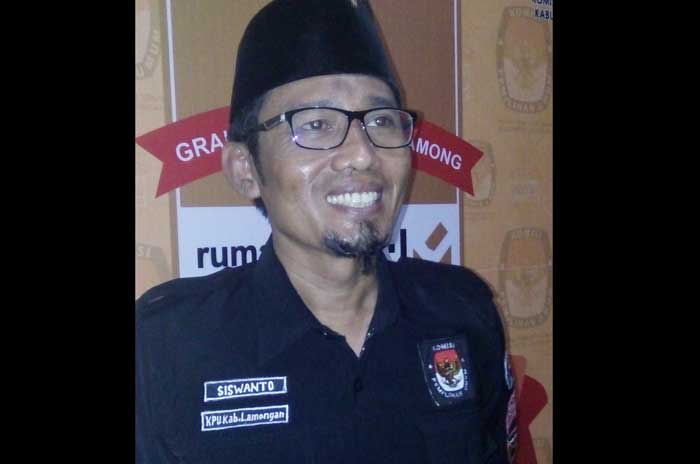 Divisi Hukum Komisi Pemilihan Umum (KPU) Lamongan, Siswanto.