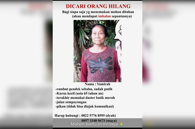 Identitas korban yang disebar oleh pihak keluarga.